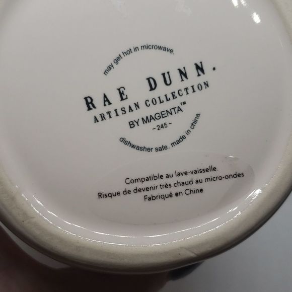 Rae Dunn Easter Jelly Bean Coffee mug cup white blue - Picture 3 of 3